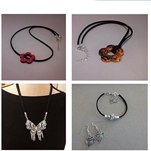 تامبي 2.6 ملم سلك جلدي مسطح لصنع المجوهرات أربطة جلدية مرنة للحرف اليدوية، دانتيل الأحذية الجلدية، الفنون والحرف اليدوية 100 ياردة (رمادي داكن) in Kuwait