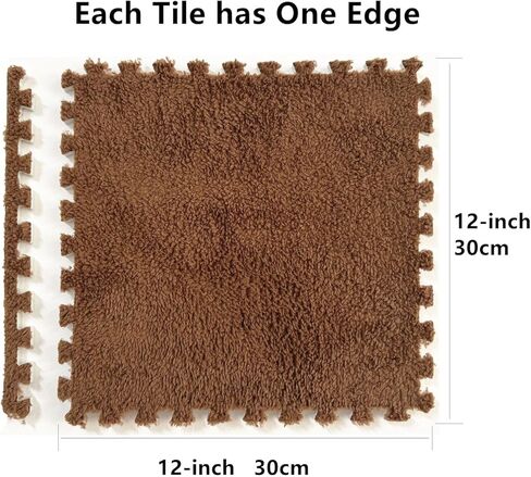 12 Pcs Kids Carpet Squares, 12"x 12", EVA Foam Interlocking Carpet Tiles, Soft and Flexible, Kids Floor Mat Rug Tiles - Coverage 12 Sq Ft in Kuwait