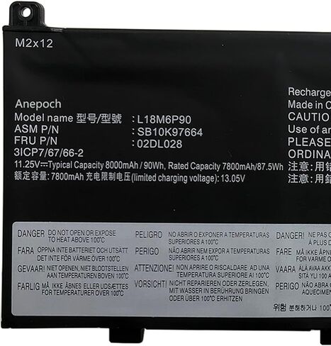 استبدال بطارية الكمبيوتر المحمول L18M6P90 لجهاز Lenovo ThinkPad P53 Series Notebook 02DL028 5B10W13901 SB10K97664 L18C6P90 02DL029 5B10W13902 SB10K97665 11.25V 90Wh 8000mAh in Kuwait
