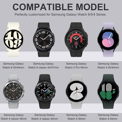 6 عبوات من الأربطة المغناطيسية المتوافقة مع ساعة Galaxy Watch 6 Band 40mm 44mm، Galaxy Watch 6 Classic 43mm 47mm، Galaxy Watch 5 Pro 45mm، حزام سيليكون ناعم بدون فجوة لساعة Galaxy Watch 5 Band Women Men in Kuwait