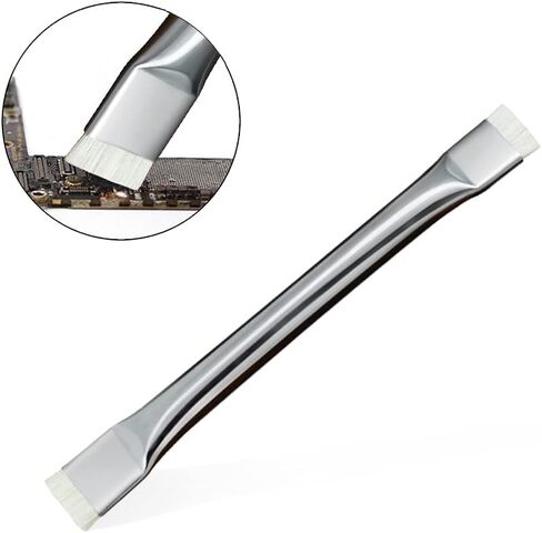 Phone Motherboard IC Cleaning Brush,Horse Hair Brushes,ESD Brush for iPad,iPhone,Watch etc. 5.4" x 0.5" (Silver) in Saudi Arabia