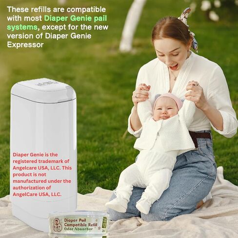 Diaper Pail Refills, Compatible with Diaper Genie, 4-Pack, 1080 Count, Odor Absorber, 7-Layer Smell-Bloc Technology in Saudi Arabia