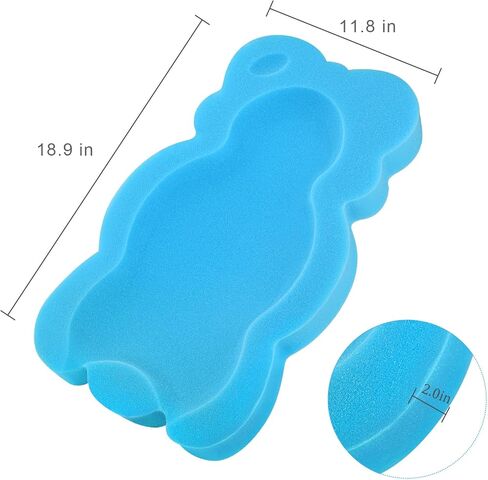Baby Bath Cushion Infant Bath Sponge Bath Mat, Baby Bath Pad Bath Sponge for Toddler Infant Newborn (Blue-Style4) in Saudi Arabia