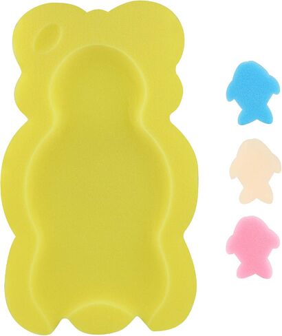 Baby Bath Cushion Infant Bath Sponge Bath Mat, Baby Bath Pad Bath Sponge for Toddler Infant Newborn (Blue-Style4) in Saudi Arabia