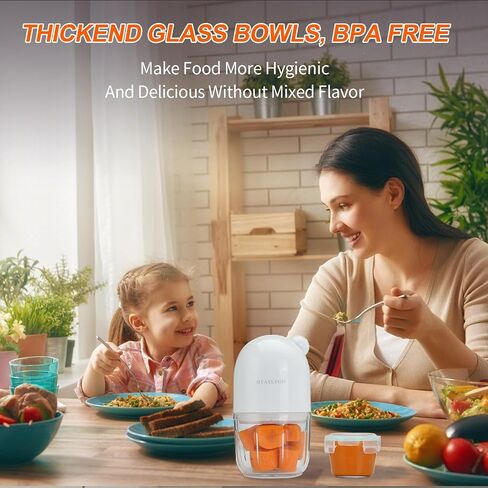 Baby Food Maker, Upgraded Food Processor set for Baby Food&Purees, Fruit, Vegatable, Meat, Baby Feeding Supplies Essentials for Newborn Baby Shower Gifts Set in Kuwait
