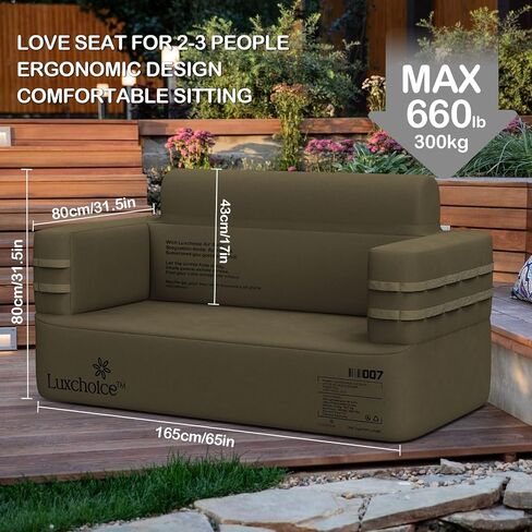 Inflatable Sofa Multifunctional Air Couch with Built-in Pump Portable Luxury Automatic Inflatable Chair Suitable for Home Outdoor Camping Travel in Saudi Arabia