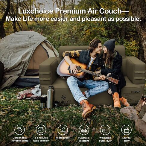 Inflatable Sofa Multifunctional Air Couch with Built-in Pump Portable Luxury Automatic Inflatable Chair Suitable for Home Outdoor Camping Travel in Saudi Arabia