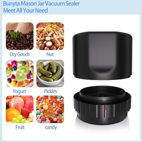 Electric Mason Jar Vacuum Sealer Kit for Wide Mouth and Regular Mouth Mason Jars,Vacuum Sealing Machine for Food Storage,Jar Vacuum Sealer for Canning Jars… in Saudi Arabia