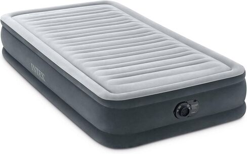 INTEX Dura-Beam Deluxe Comfort-Plush Luxury Air Mattress: Fiber-Tech Construction – Built-in Electric Pump – Dual-Layer Comfort Top – Velvety Sleeping Surface – Carry Bag Included in Saudi Arabia