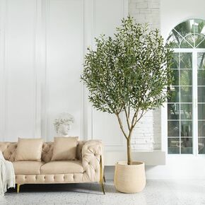 Artificial Olive Tree 6FT - Large Fake Olive Trees Indoor with 1676 Silk Leaves, Outdoor Potted Faux Plant with UV Resistant for Living Room,Office,Patio, Home Decor,VN157 in Kuwait