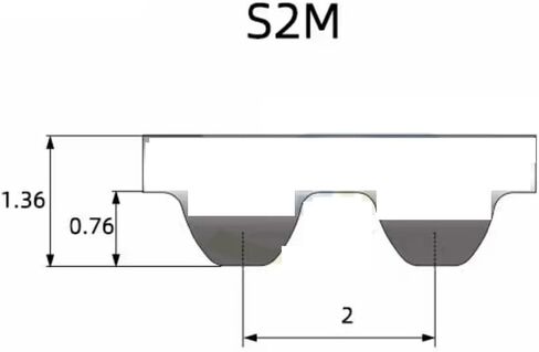 حزام طابعة Qinlu-3D S2M طول الحزام طول الحزام 124 126 128 130 132 134 136 138 140 142 144 146mm عرض 4/6/9/10/15 مم حزام مسنن متزامن ، إكسسوارات طابعة ثلاثية الأبعاد (S2M-138MM-69TEETH ، 10 مم) in Saudi Arabia