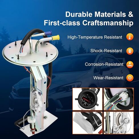 مجموعة مضخة الوقود الكهربائية متوافقة مع 1999 2000 2001 2002 2003 2004 Ford F150 F-150 F250 F-250 (4.2L 4.6L 5.4L) ، يتضمن 2004 F-150 Heritage ، يحل محل E2237S in Kuwait