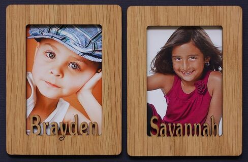 Personalized Photo Magnet Frame - 2x3 Inch Wallet Size Fridge Picture Frames - Available in White Woodgrain, Grey Woodgrain, Bronze Platinum, Rose Platinum, Bright White, Cream Mat, Oak Veneer in Saudi Arabia