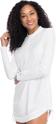 Coolibar UPF 50+ نساء Biscayne Ruche Swim Top - Sun Protection in Saudi Arabia