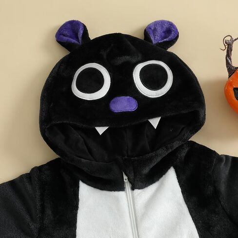 Eadrioss Bat Costume for Toddler Baby Boy Girl Halloween Costumes Warm Hooded Bat Clothes Toddler Halloween Clothes 2 3 4 5t in Saudi Arabia