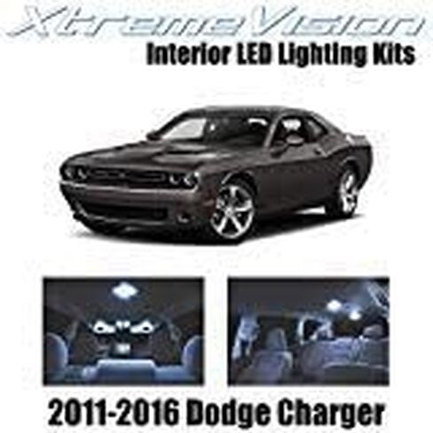 Xtremevision LED LED ل Dodge Challenger 2011-2016 (16 قطعة) مجموعة LED الداخلية الخضراء + أداة التثبيت in Saudi Arabia