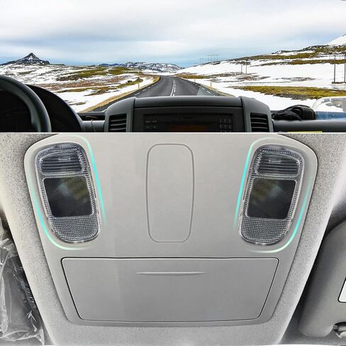 Unifizz 1 Pair for Dodge for Ram 1500 2500 3500 4500 5500 Car Interior Roof Dome Light Cover Overhead Console Reading Lamp Lens Shell Case Roof Map Light Lens in Saudi Arabia