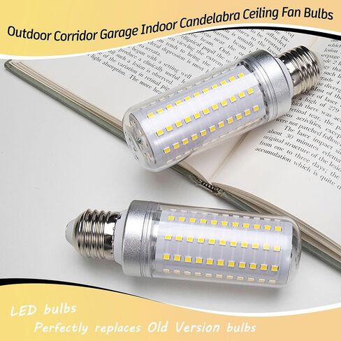 E17 LED Light Bulb 10 Watt Equivalent 100W 6000K Daylight White 1000lm 120V E17 Intermediate Base LED Bulb for Desk Lamp,Ceiling Fan Lights, Headboard Reading Lights, Non-Dimmable, 3 Pack in Kuwait