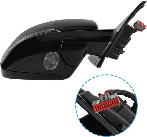 Black Right Blind Spot Mirror Heated Rear View Mirror Turn Signal Power Fold Compatible with Land Rover Range Rover Sport 2014-2019 in Saudi Arabia