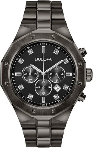 Watch Chronograph Quartz الكلاسيكية للرجال في Bulova ، تاريخ التقويم ، علامات مضيئة ، 100 متر مقاومة للماء ، 44 ملم in Saudi Arabia