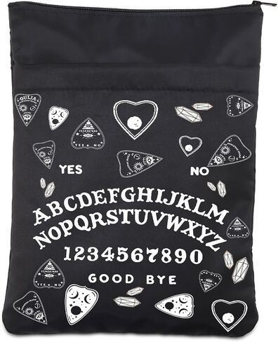 LQRI نعم Ouija NO غلاف الكتاب مع سحاب غلاف الكتاب القوطي Wiccan هدية Ouija Ouija Spirit Board حقيبة بسحاب in Saudi Arabia