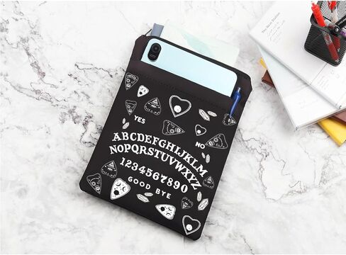LQRI نعم Ouija NO غلاف الكتاب مع سحاب غلاف الكتاب القوطي Wiccan هدية Ouija Ouija Spirit Board حقيبة بسحاب in Saudi Arabia