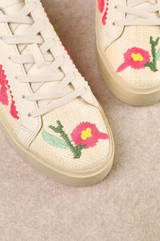 Mi.iM Gaby Rubber Sole Lace-up Snake Print Suede Star Sneakers in Saudi Arabia