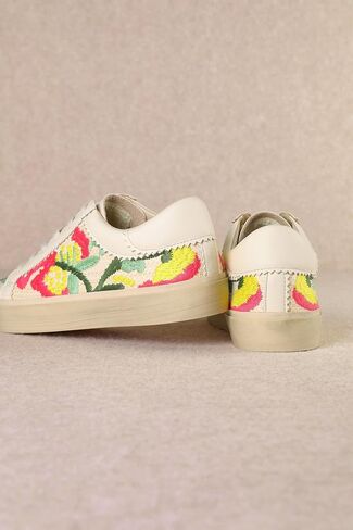 Mi.iM Gaby Rubber Sole Lace-up Snake Print Suede Star Sneakers in Saudi Arabia