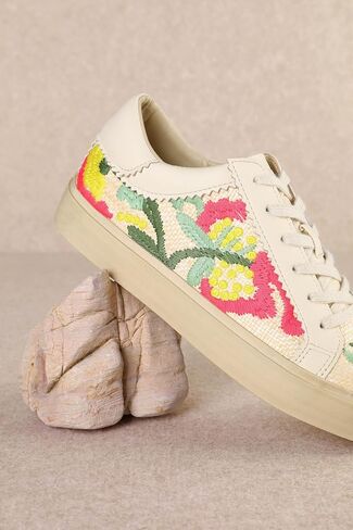 Mi.iM Gaby Rubber Sole Lace-up Snake Print Suede Star Sneakers in Saudi Arabia