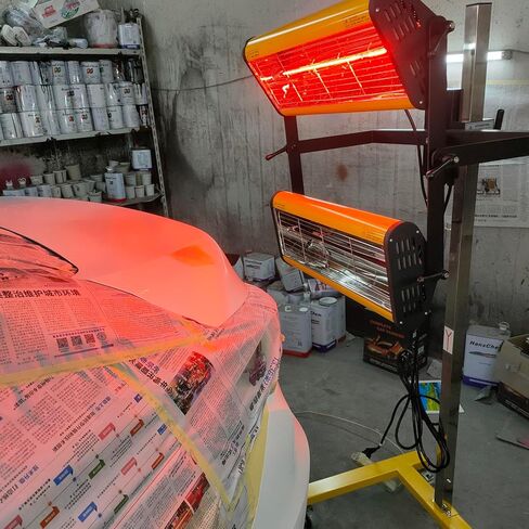 مصباح طلاء خبز قصير الموجة - 1050W + 1050W مصباح للخبز لرذاذ السيارات وإصلاح الجسم in Kuwait