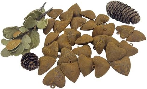 20pcs الحلي الجرس المعدنية على شكل قلب ريفي ، أجراس حرفة زخرفية على الطراز العتيق in Saudi Arabia