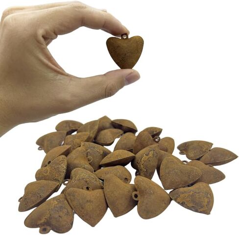 20pcs الحلي الجرس المعدنية على شكل قلب ريفي ، أجراس حرفة زخرفية على الطراز العتيق in Saudi Arabia