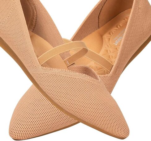 Frank Mully Womens Flats with Straps Pointed Toe Flat Shoes Low Wedge Heel Comfortable Arch Support Flats for Women in Saudi Arabia