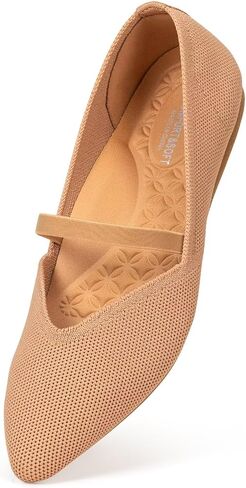 Frank Mully Womens Flats with Straps Pointed Toe Flat Shoes Low Wedge Heel Comfortable Arch Support Flats for Women in Saudi Arabia