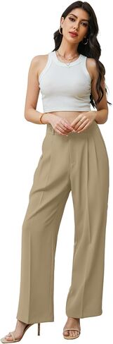 Betusline Women's Wide Leg Pants Business Casual Straight Office Trousers for Women, X-Small-3X-Large in Saudi Arabia
