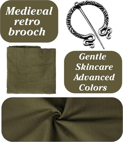 Cloak with Hood Men Women Medieval Linen Cotton Hooded Cowl Shawl Scarf Cape Renaissance Cloak Vintage Costume in Kuwait