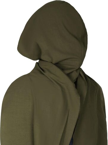 Cloak with Hood Men Women Medieval Linen Cotton Hooded Cowl Shawl Scarf Cape Renaissance Cloak Vintage Costume in Kuwait