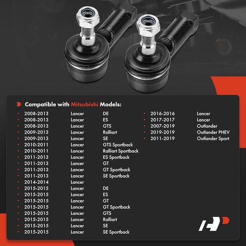 A-Premium 2 x Front Outer Tie Rod Ends, Compatible with Mitsubishi Outlander 2007-2019, Outlander PHEV 2019, Outlander Sport 2011-2019, Lancer 2008-2017 in Saudi Arabia