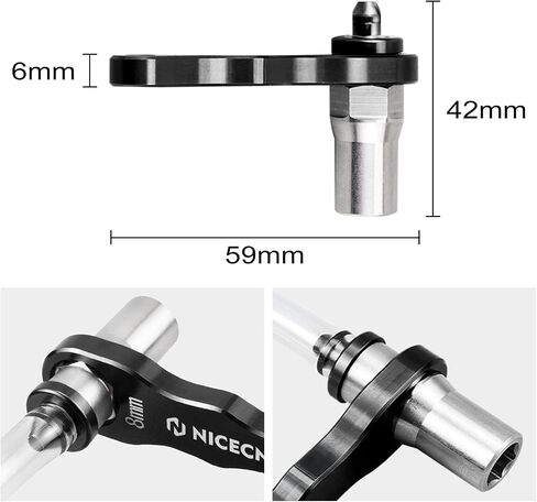 Blue Universal Hydraulic Brake & Clutch Bleeder Tool Fits Most 8mm Bleeder Nipples Aluminum CNC-machined in Saudi Arabia