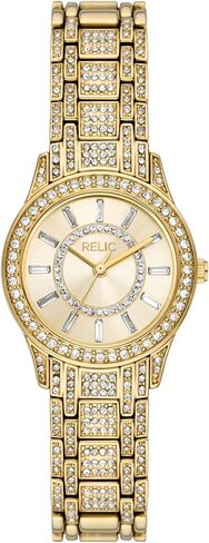 Relic by Fossil Women's Everly Three-Hand Brown-Tone Stainless Steel Watch (Model: ZR34663) in Kuwait