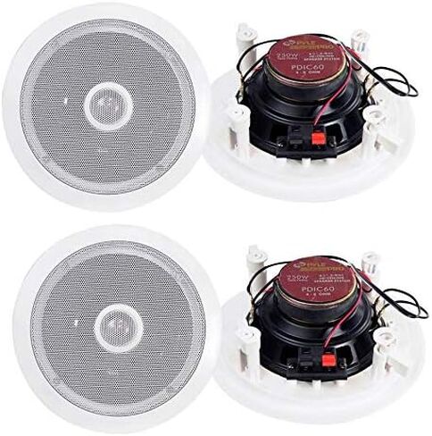 Pyle PDIC60 6.5 Inch 250 Watt 2 Way in Wall/Ceiling Home Speaker System (3 Pair) in Saudi Arabia