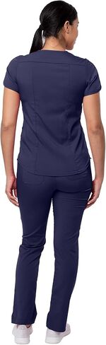 Adar Pro Core Classic Scrub Set for Women - Tailored V-Neck Scrub Top & Tailored Yoga Scrub Pants in Saudi Arabia