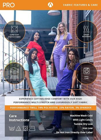 Adar Pro Core Classic Scrub Set for Women - Tailored V-Neck Scrub Top & Tailored Yoga Scrub Pants in Saudi Arabia