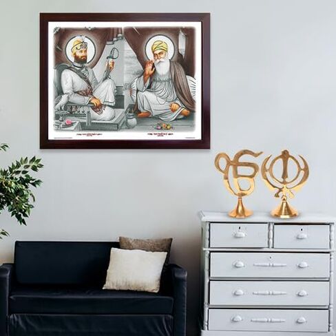 متجر الحرف اليدوية Gurunank Dev Ji وGuru Gobind Singh ji، صورة للأشخاص، ملصق بإطار ضروري لكل عائلة ومكتب وهدية وأغراض ميمونة in Saudi Arabia