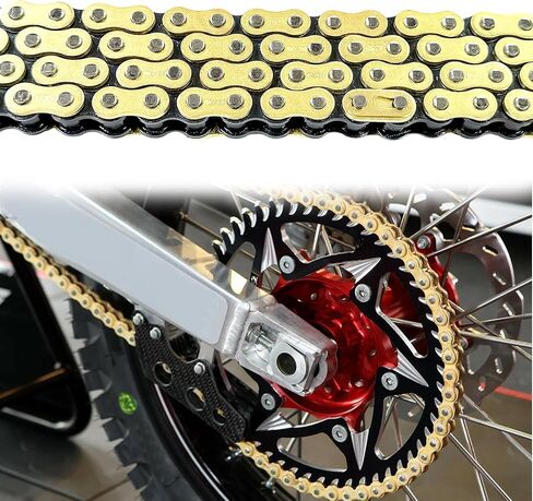 428H Chain 132 Links & Chain Breaker with 6pcs Connecting Master Link Fit for 110cc 125cc 50cc 90cc Dirt Pit Bike ATV; Heavy Duty Drive Seamless Steel Pipe Motorcycle Chain in Saudi Arabia