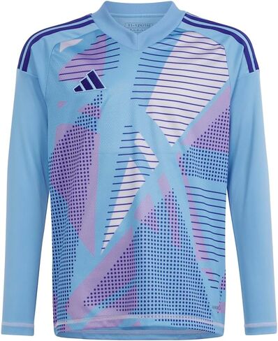 adidas Kids Boys Tiro24 Goalkeeper V Neck Long Sleeve Practice Jersey Soccer Cleats - Blue in Saudi Arabia