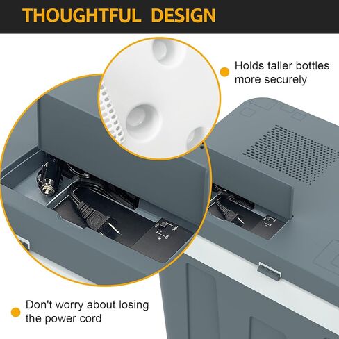 12V Electric Car Cooler & Warmer with Wheels & Handle, 48 Quart (45 L) 12 Volt DC & 110V AC Portable Thermoelectric Fridge Plug in Cooler for Car/RV/Camping/Travelling/Truck/Picnic in Kuwait