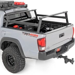 Rough Country Aluminum Bed Rack for 2005-2022 Toyota Tacoma - 73109,Black in Saudi Arabia