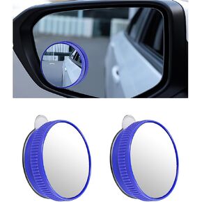 2PCS Blind Spot Mirror for Cars, Round HD Glass Car Blind Spot Mirror with Suction Cup, Convex 360° Wide Angle Side Rear View Mirrors, Adjustable Reusable Mini Rear View Mirrors (Red) in Saudi Arabia