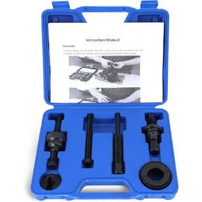 Power Steering Pump Pulley Removal Tool Power Steering Pulley Puller Installer Tool Set Compatible with Ford GM VW and Chrysler Blue in Kuwait